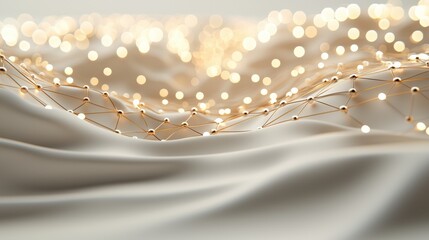 Poster - Innovative technology artistry captivating light patterns fabric textile design abstract environment close-up viewpoint