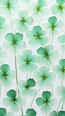 Poster - Pattern glass fusing art backgrounds flower clover.