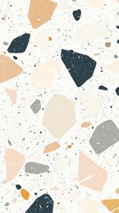 Aufkleber - Diverse shapes and soft colors come together to form a stunning terrazzo pattern, creating a captivating visual experience filled with texture and design elegance