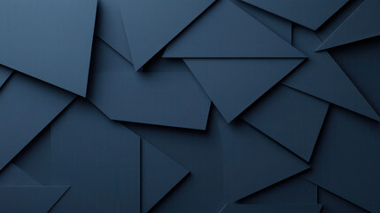 Poster - Dark blue abstract background with layered geometric shapes creating depth and texture. Ideal for modern design projects and digital art