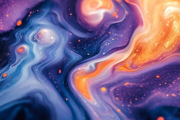 Fototapete - Colorful abstract swirls creating a stunning visual universe