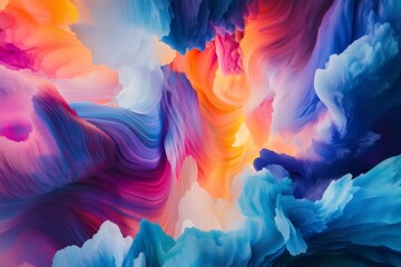 Fototapete - Colorful abstract background with swirling and flowing shapes