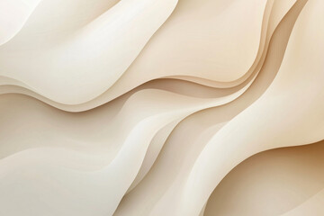 Poster -  white background with a wavy line. The line is curved and has a lot of space between it