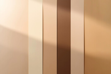 Poster - row of tan and brown papers with a light shining on them. The light creates a warm and inviting atmosphere