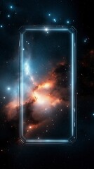 Wall Mural - Exploring a cosmic doorway that reveals the beauty of the universe with vibrant colors and celestial wonders. Generative AI