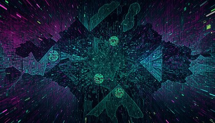 Poster - Abstract Digital Data Stream Visualization