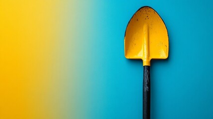 Shovel on Solid Background