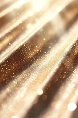 Poster - Luminous golden starburst design features sparkling edges and radiating lines, beautifully contrasting with a soft black-to-gold gradient, ideal for elegant text presentation