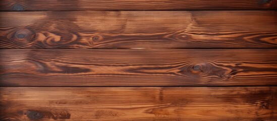 Wall Mural - Rich brown wooden planks create a textured background with warm tones and subtle grain patterns offering ample copy space for design projects