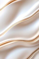 Wall Mural - Golden ripples flow gracefully across a smooth surface, reflecting soft light. The minimalist design features gentle waves on a clean background, creating a calm and elegant atmosphere