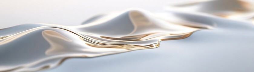 Poster - Golden ripples gracefully undulate on a smooth surface, reflecting soft light that enhances the serene atmosphere. This minimalist design invites calmness and elegance