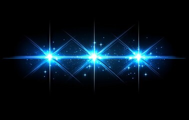 Wall Mural - Stars gleam in the night sky, forming a constellation field and showcasing galaxies