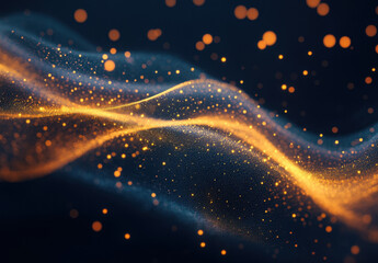 Poster - Dynamic abstract background evoking the essence of DNA strands and molecular patterns