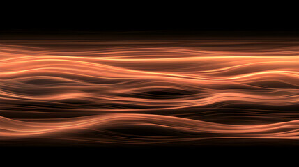 Poster - The dark background with glowing orange wavy lines gives a feeling of movement.