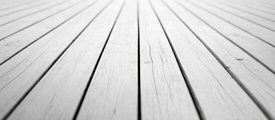 Canvas Print - White wood floor texture with light gray tones, featuring long parallel planks positioned diagonally, creating a minimalist and clean backdrop.