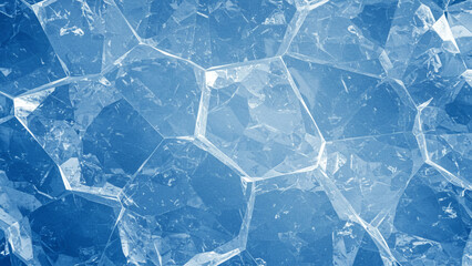 Poster - Background featuring a geometric blue ice texture