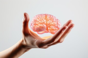 Poster - Hand finger adult brain.