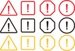 © MDneamul - attention caution danger icon set, warning icon. exclamation mark icon