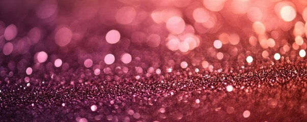 Poster - Glittering pink and purple bokeh with soft focus