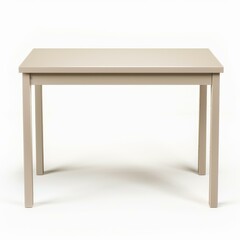 Poster - simple and modern light brown wooden table isolated on a white background, perfect for various setti
