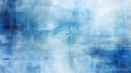 Poster - Blue Abstract Background Featuring Glitch Effects with Soft Textures and Modern Design Elements Suitable for Various Creative Projects