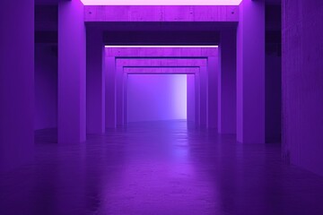 Canvas Print - Violet architecture lighting purple.