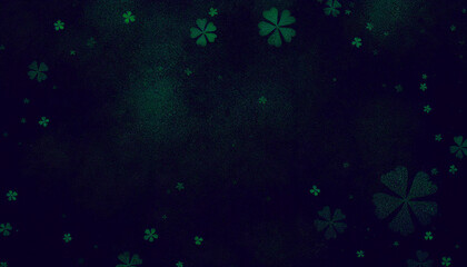Aufkleber - Vibrant Green Patterned Fabric with Clover-Like Motifs