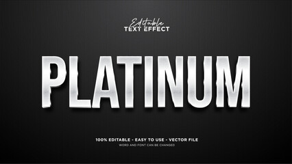 Poster - Steel text effect, editable stainless text effect
