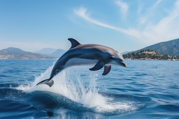 Canvas Print - Dolphin animal mammal fish.