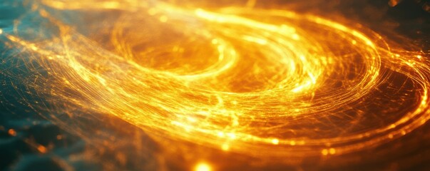 Poster - Abstract glowing energy swirls with vivid light trails in motion