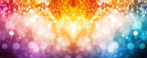 Poster - Vibrant colorful abstract bokeh light background with orange and purple hues