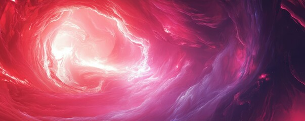 Poster - Vibrant red and pink abstract swirl with dynamic light burst