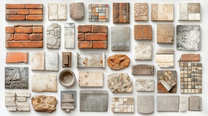 Poster - Collection of various textured surfaces and materials arranged aesthetically for design inspiration