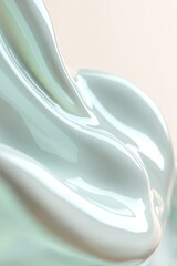 Poster - Captivating liquid flow creates a soft texture with vein-like patterns glowing in green and blue tones. The pastel gradient background provides ample space for text and graphic overlay