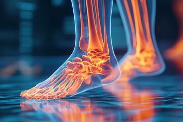 Poster - broken leg bone x-ray 3D visualization