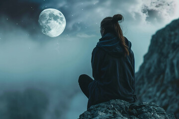 Wall Mural - ai generated image of fantastic landscape of another mystery world