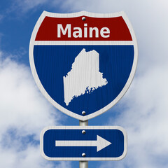 Wall Mural - Road trip to Maine