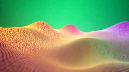 Wall Mural - Gradient colorful wave lines motion animation. Abstract background with geometric pattern. Design concept, for presentation. Steady shot.