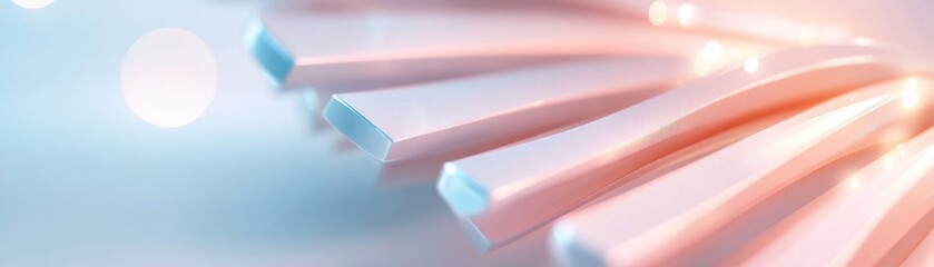 Poster - Radiating beams of light extend from a central point, symbolizing collective strength and unity. The soft pastel gradient background enhances the inspiring, dynamic feel, inviting reflection