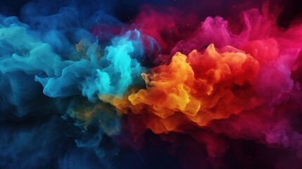 Aufkleber - vibrant abstract background with colorful smoke effects in a blurred dusty atmosphere for creative a