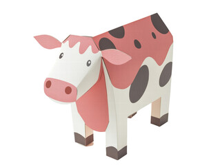 Wall Mural - Isolated Paper Cow Model