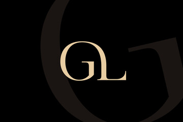 Wall Mural - GL or LG letter logo icon design. Classic style luxury initials monogram.