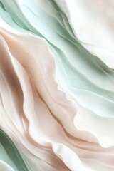 Poster - Softly glowing, flowing patterns resemble veins from leaves, blending green and teal hues against a pastel gradient for an organic and fresh ambiance perfect for text overlay