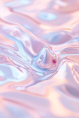 Poster - Subtle ripple effect in soft pastel tones creates a calming atmosphere. Glowing vein patterns spread outward from the center, forming a serene and modern visual