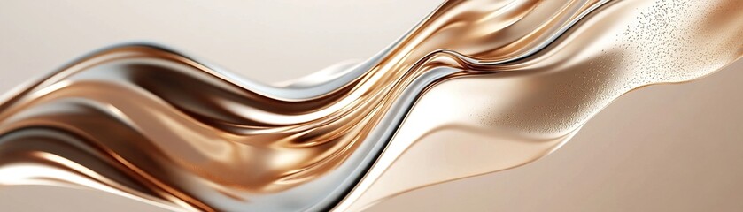 Poster - Flowing, layered waves of gold create a dynamic visual experience