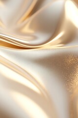 Poster - Flowing layers of gold create a luxurious and dynamic visual with smooth and reflective textures. The warm highlights are set against a gradient of gold to black, offering ample space for branding