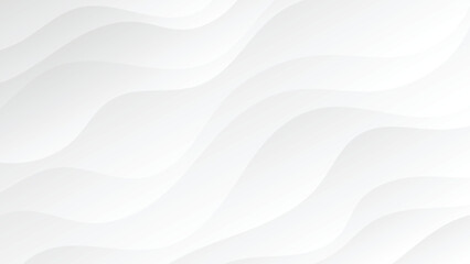 Aufkleber - White abstract wavy texture. Modern light background with waves.
