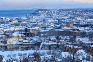 Wall Mural - Aerial view of Trondheim, Norway