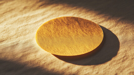 Poster - Golden Circle Abstract Background Texture Design Element Minimalist Elegant Luxury Sunlit Warm Shape