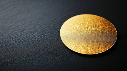 Poster - Elegant Golden Circle Texture Abstract Design Background Modern Luxury Gold dark shape shiny black  